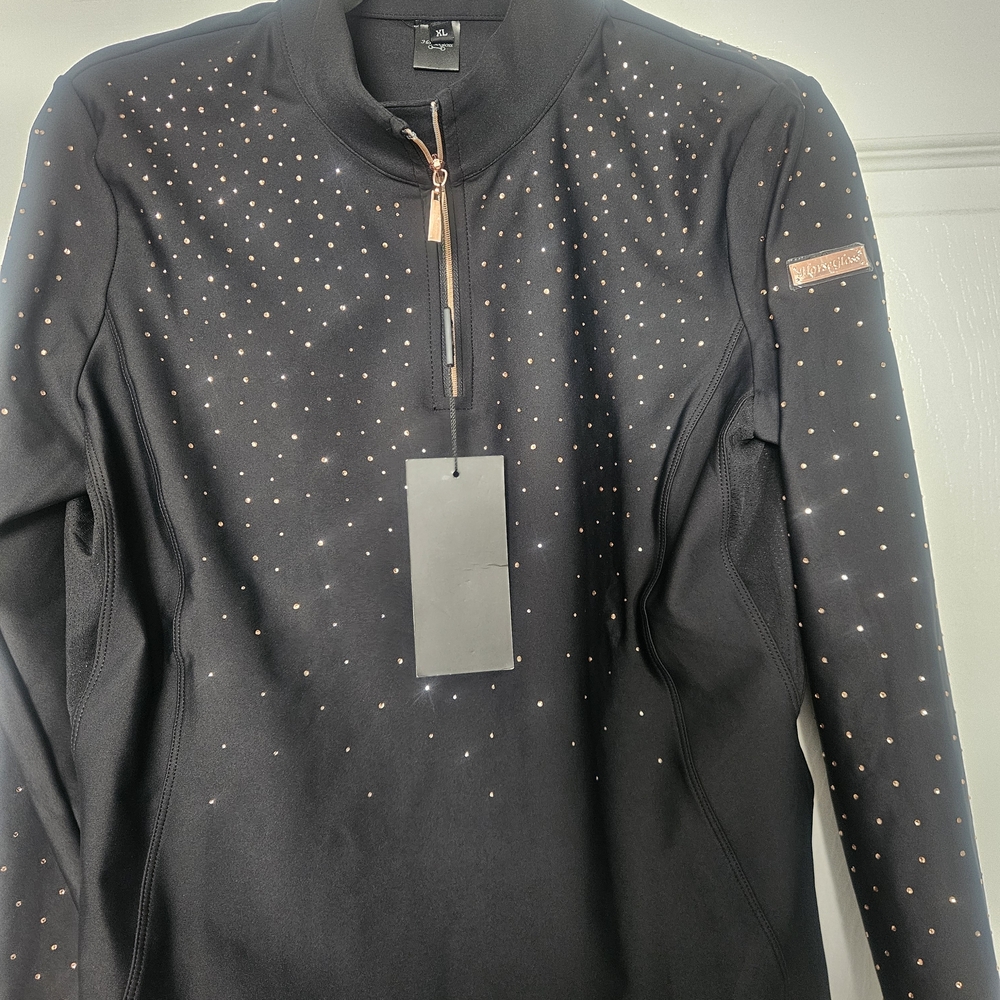 Stylish Black Studded Women's Jacket Xl